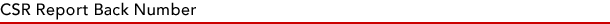 CSR Report Back Number 