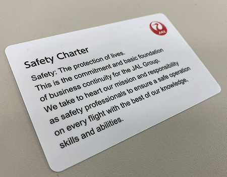 Safety Charter | Safety | JAPAN AIRLINES Corporate Information