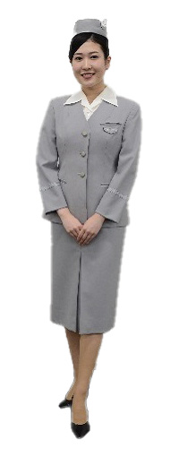 日本航空（JAL） 4代目 客室乗務員 旧制服用 Silver製 公式ブローチ 制服の歴史-JAL客室乗務員｜JALについて｜JAL企業サイト