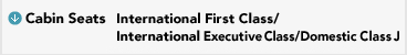 Cabin Seats International First Class/International Executive Class/Domestic Class J