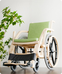 Photo: Introduction of Bamboo Wheelchairs which do not Trigger Metal Detectors