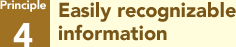 Principle 4: Easily recognizable information