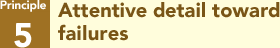 Principle 5: Attentive detail toward failures