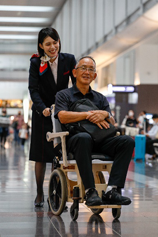Wooden wheelchair