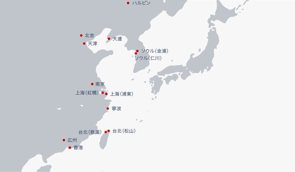 東アジアの地図