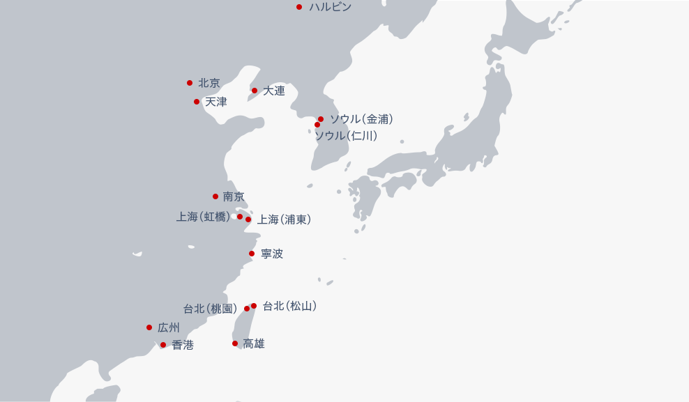 東アジアの地図