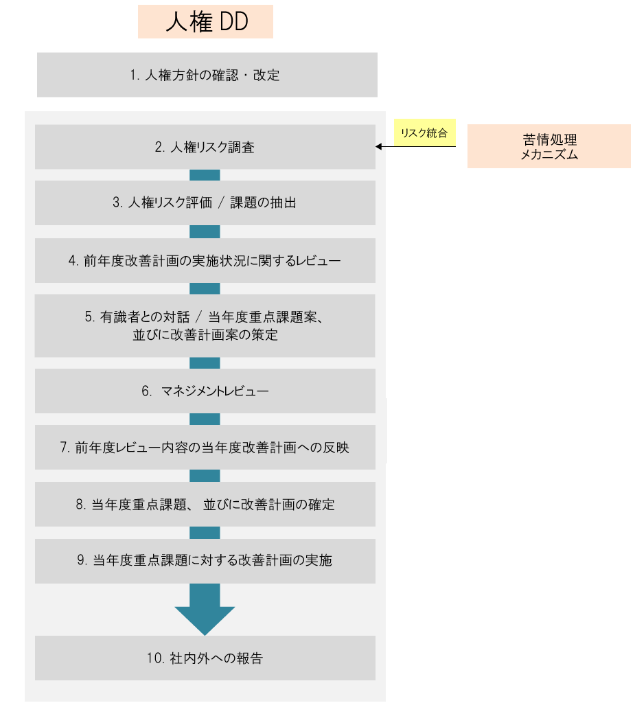 人権デューデリジェンス（人権DD）の仕組みと苦情処理メカニズム