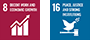 DECENT WORK AND ECONOMIC GROWTH, PEACE, JUSTICE AND STRONG INSTITUTIONS
