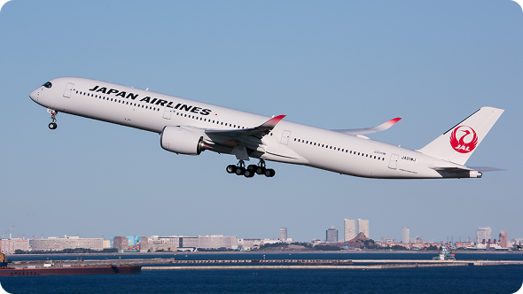 離陸する飛行機