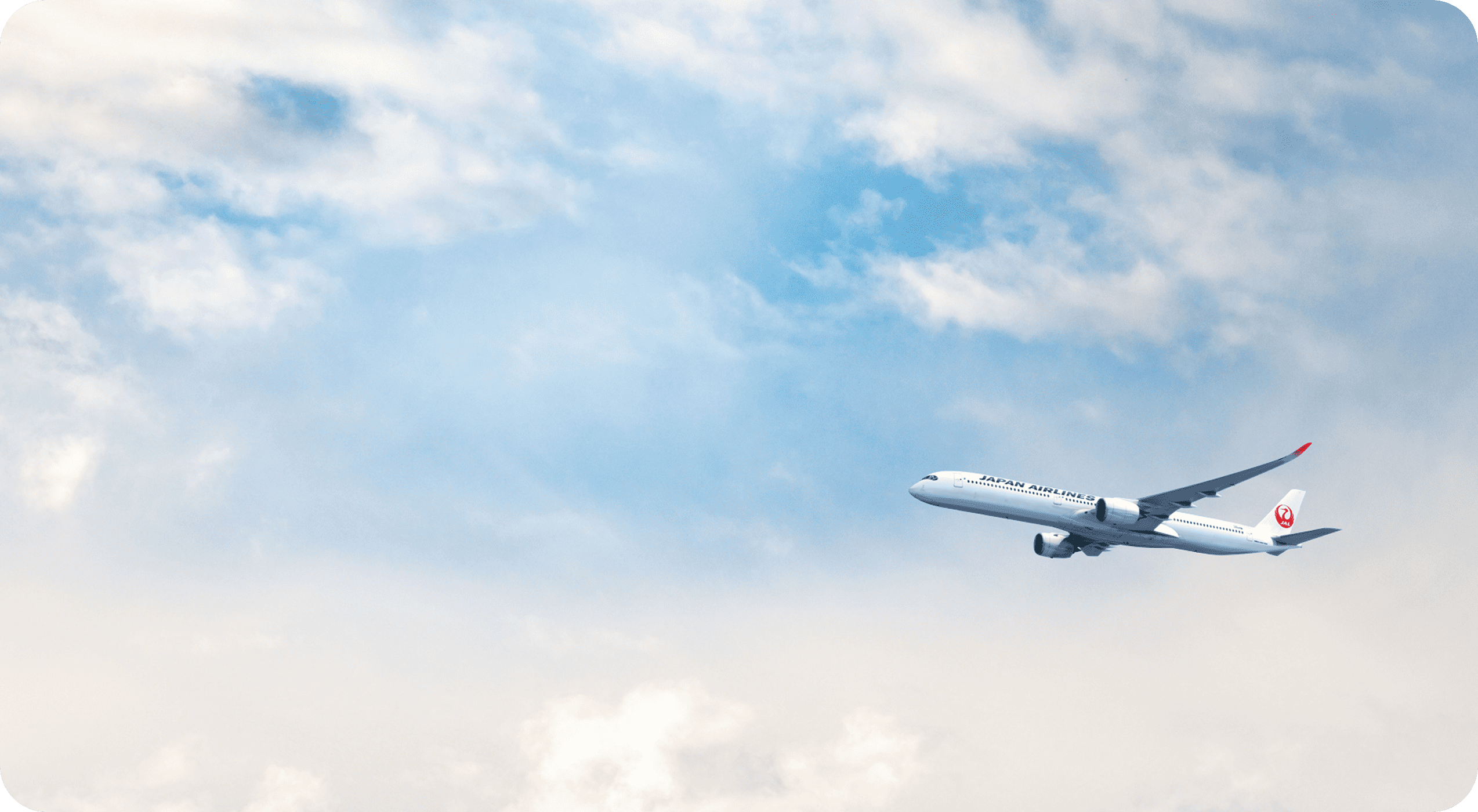 明るい空を飛ぶ飛行機