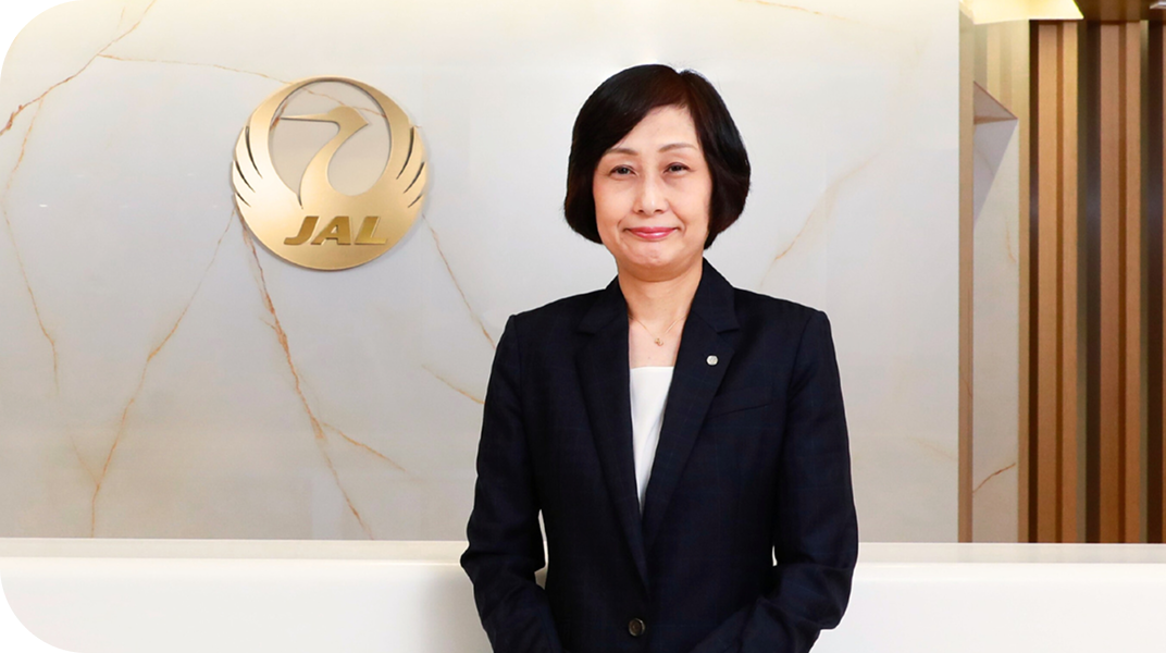 JAL、CEOの鳥取氏の写真